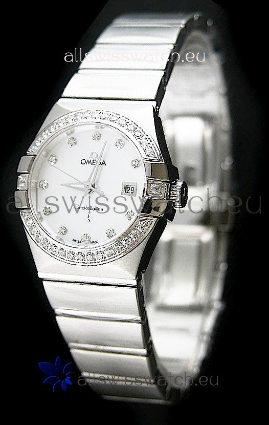 Omega Constellation Ladies Swiss Automatic Watch in White Dial - 1:1 Mirror Replica 