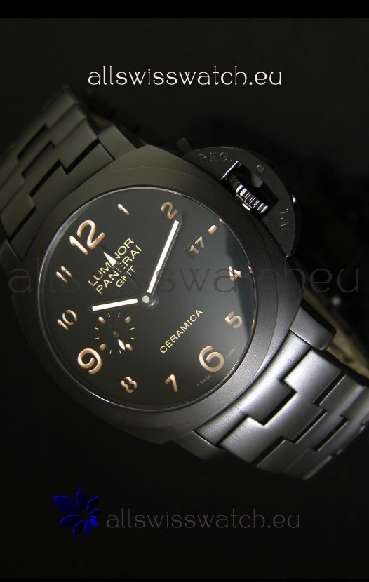 Panerai Luminor GMT PAM441 Ceramica Watch - DLC Coated Edition