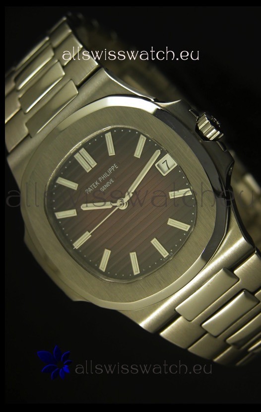 Patek Philippe Nautilus 5711 Jumbo Swiss Watch Burgundy - 1:1 Ultimate Mirror Replica