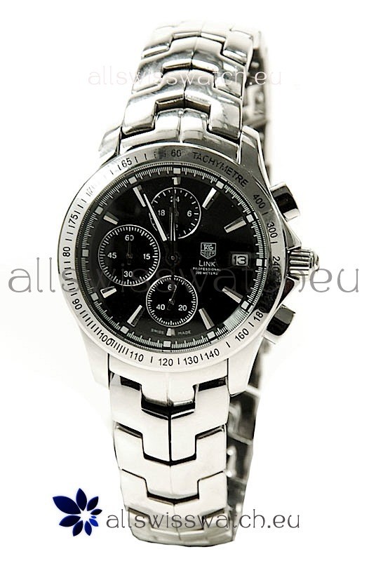 Tag Heuer Link 200 Meters Japanese Replica Quartz Watch in Black Dial