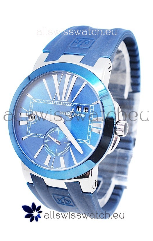 Ulysse Nardin Executive Dual Time Japanese Replica Blue Watch