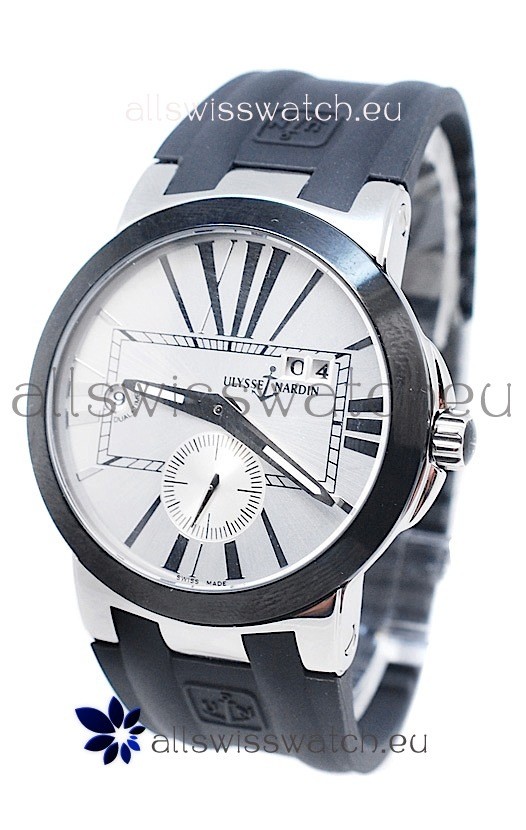 Ulysse Nardin Executive Dual Time Japanese Replica Watch in White Dial