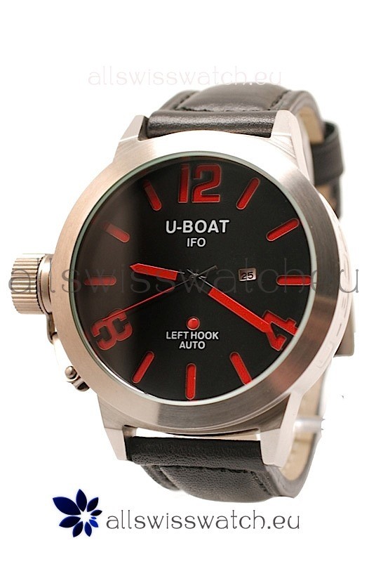U-Boat Classico Japanese Replica Watch in Red Markers