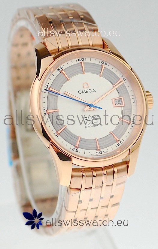 Omega Co Axial De Ville Hour Vision Swiss Replica Gold Watch