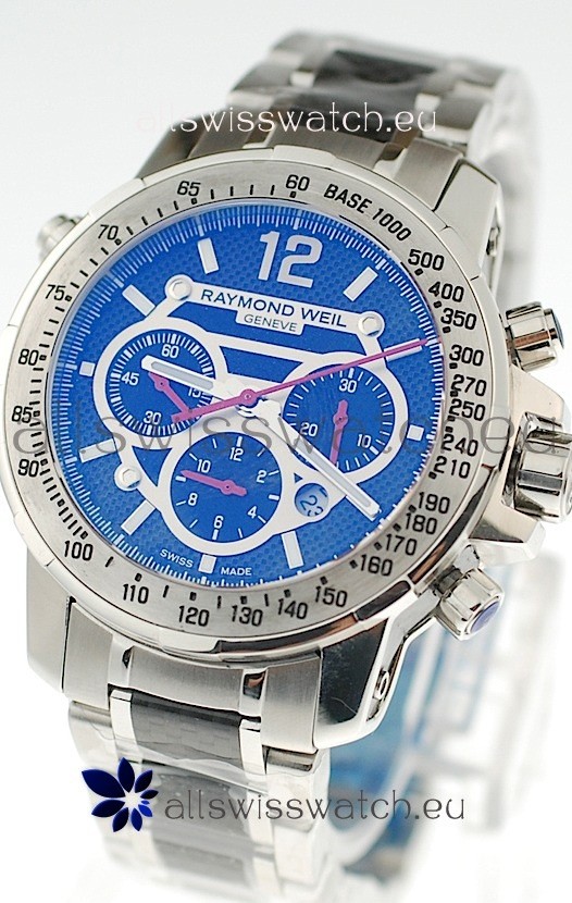 Raymond Weil Nabucco Exceptional Architectural Power Swiss Replica Watch in Blue Dial