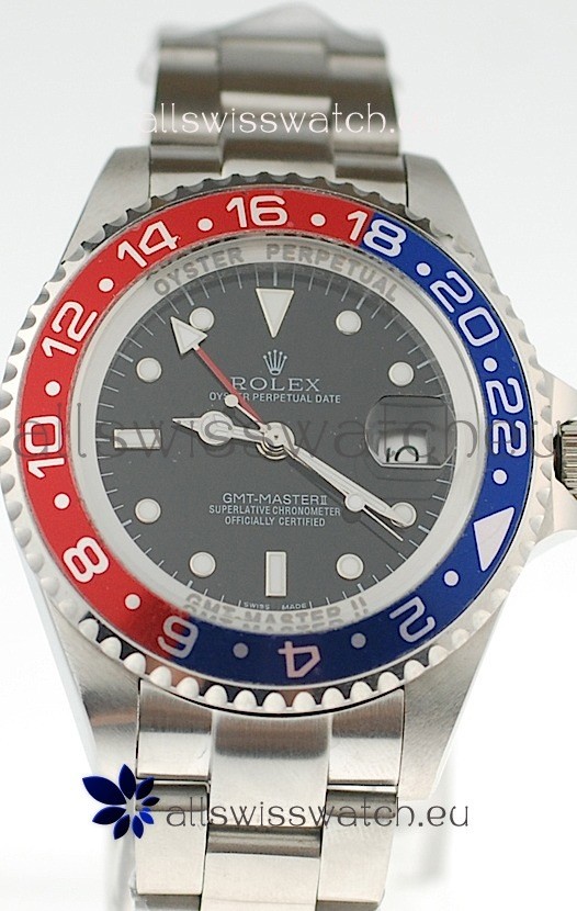Rolex GMT Masters II 2011 Edition Replica Blue and Red Ceramic Bezel Watch