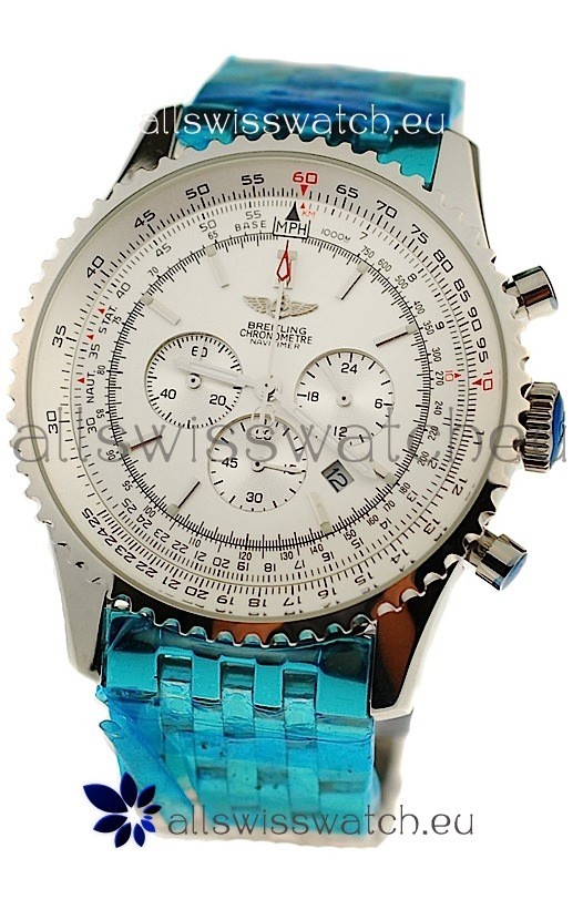 Breitling Navitimer Chronometre Japanese Watch in White Dial