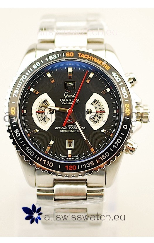 Tag Heuer Grand Carrera RS2 Japanese Replica Watch in Black Dial