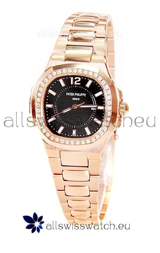 Patek Philippe Nautilus Ladies Replica Pink Gold Watch