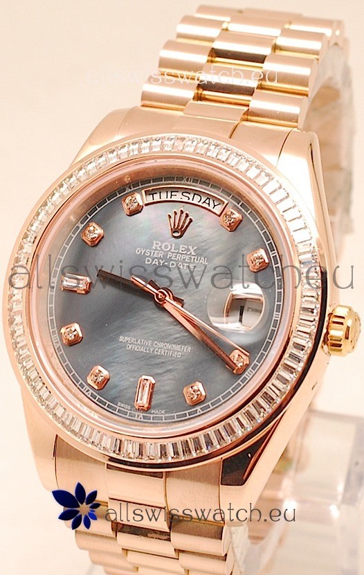 Rolex Day Date II Rose Gold Japanese Replica Watch