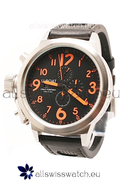 U-Boat Flightdeck Japanese Replica Watch in Orange Markers