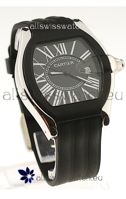 Cartier Roadster Japanese Replica Watch in Black