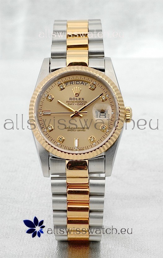 Rolex Day Date Two Tone Japanese Replica Watch