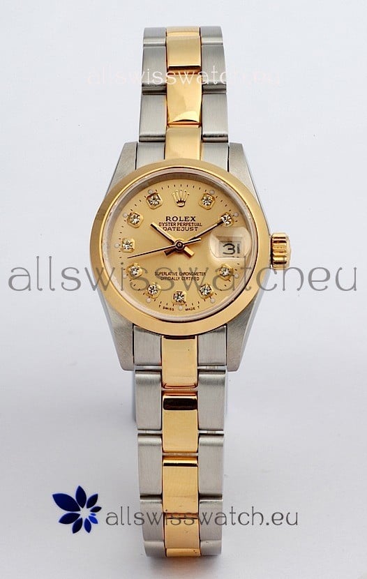 Rolex DateJust Two Tone Lady's Replica Watch
