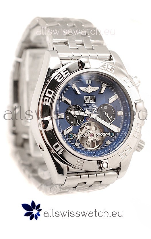 Breitling Chronograph Chronometre Replica Watch in Blue Dial