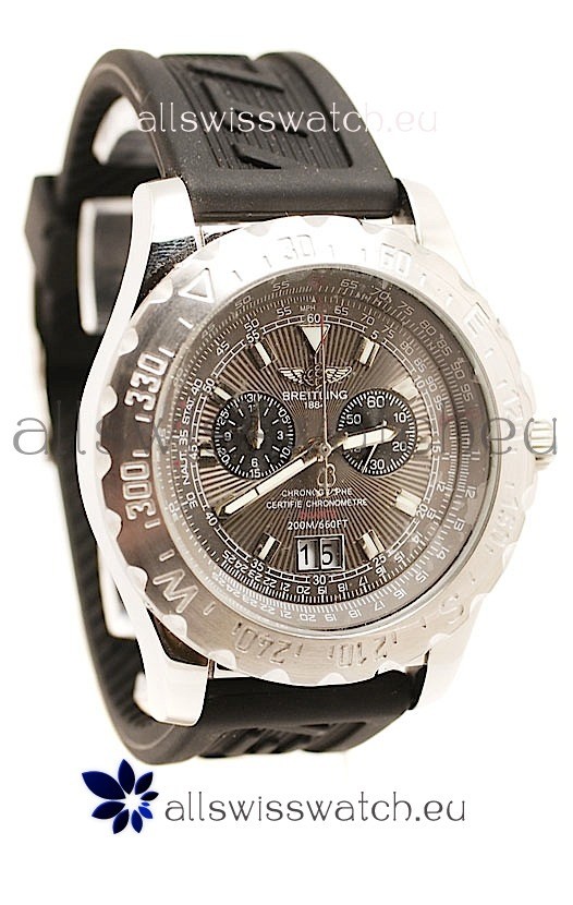 Breitling Chronograph Chronometre Replica Watch in Grey Dial