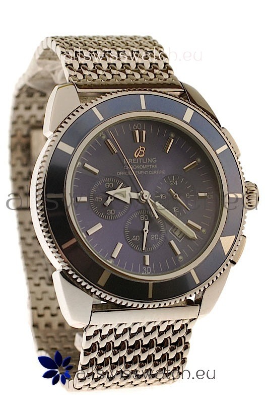 Breitling Chronometre Japanese Replica Watch in Blue Dial