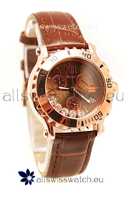 Chopard Happy Sport Ladies Gold Swiss Watch