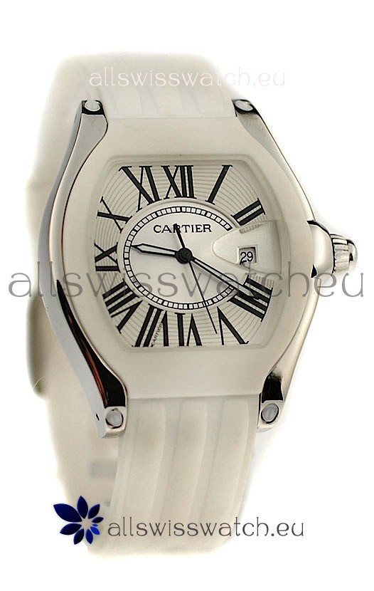 Cartier Roadster Japanese Replica Watch in White