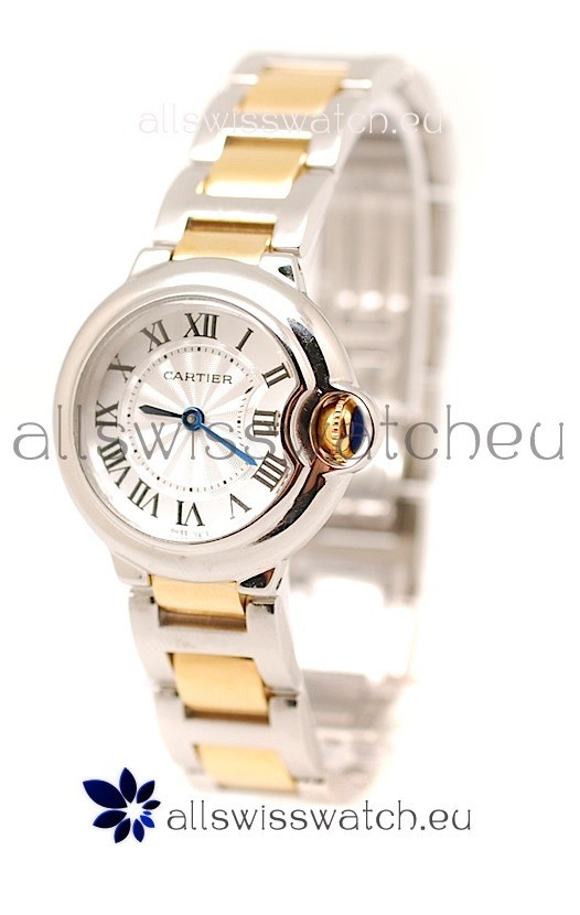 Ballon De Cartier Ladies Swiss Quartz Two Tone Watch