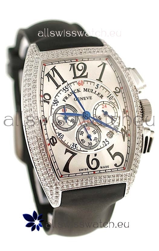 Franck Muller Master of Complications Swiss Replica Watch in Diamond Bezel
