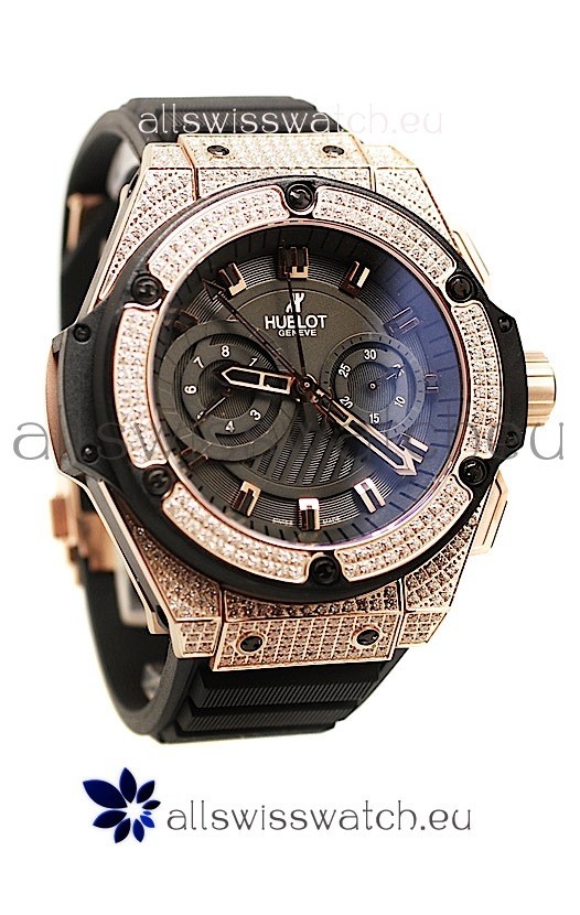 Hublot Gold Big Bang King Power Diamond Swiss Replica Watch