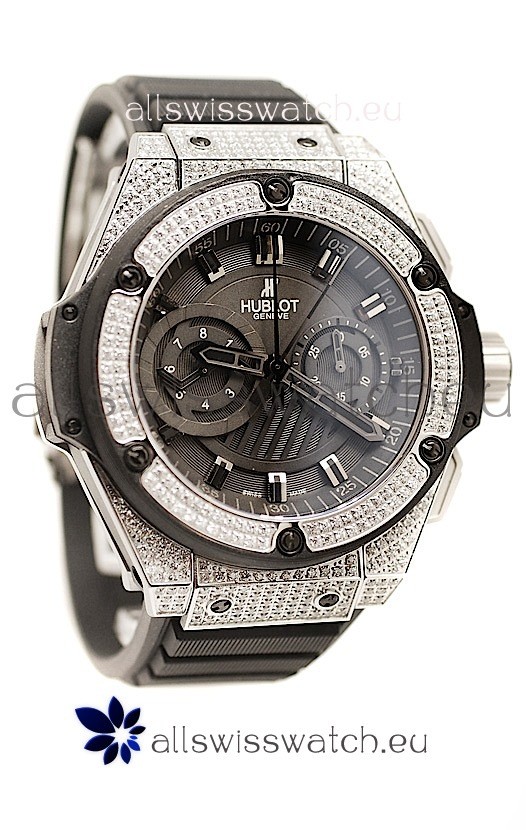 Hublot Gold Big Bang King Power Diamond Swiss Replica Watch