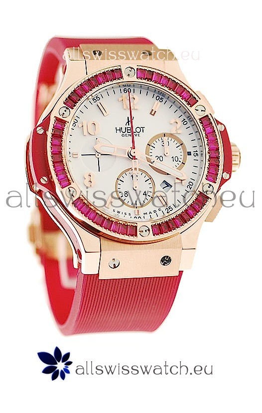 Hublot Gold Big Bang Tutti Fruitti Red Swiss Replica Watch