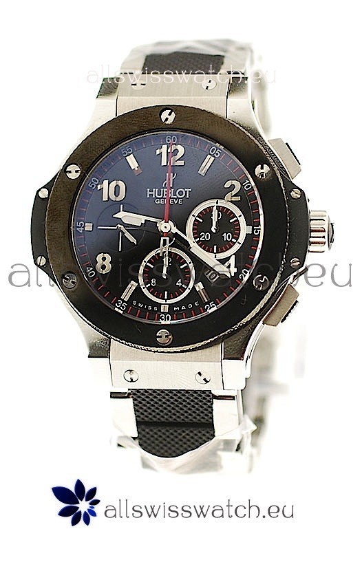 Hublot Big Bang Swiss Replica Watch in Steel/Rubber Strap