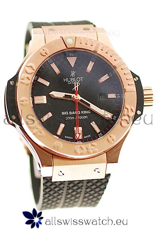 Hublot Big Bang King Swiss Replica Watch in Black Carbon Dial