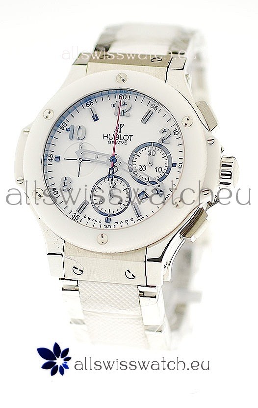 Hublot Big Bang Swiss Replica Watch in Steel/Rubber Strap