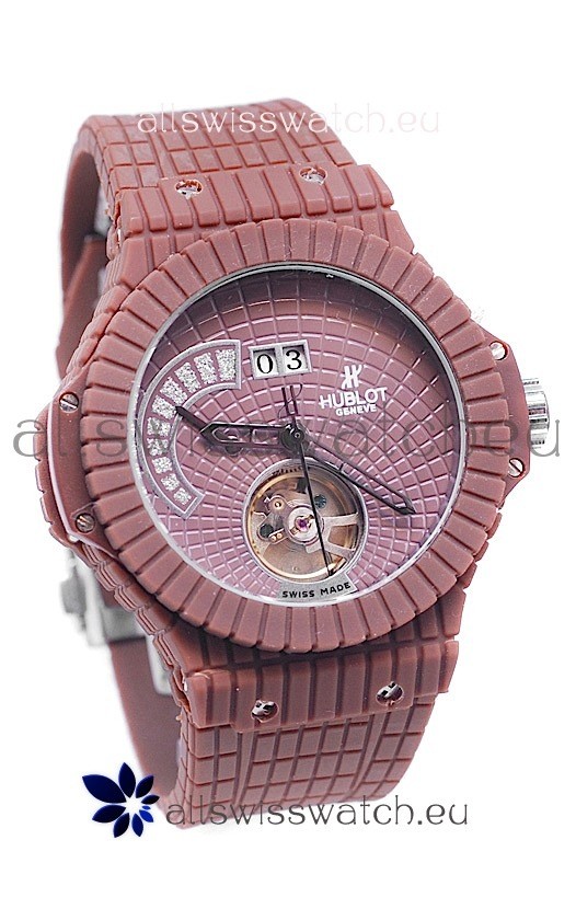 Hublot Red Caviar Tourbilllon Japanese Replica Watch