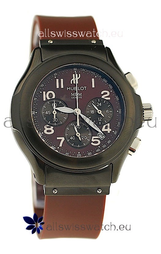 Hublot MDM Chronograph Swiss Replica Watch in PVD Casing