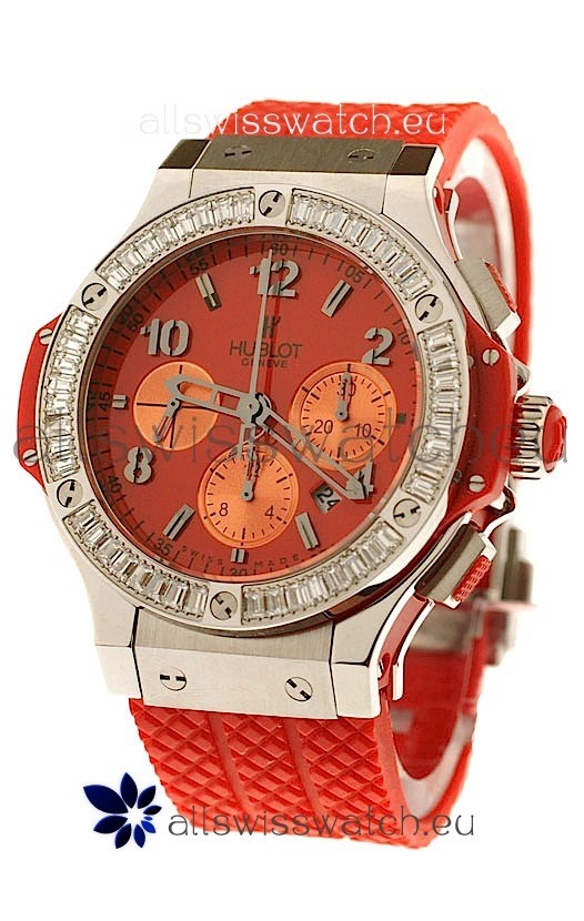 Hublot Big Bang White Baguette Diamonds Shaped Bezel