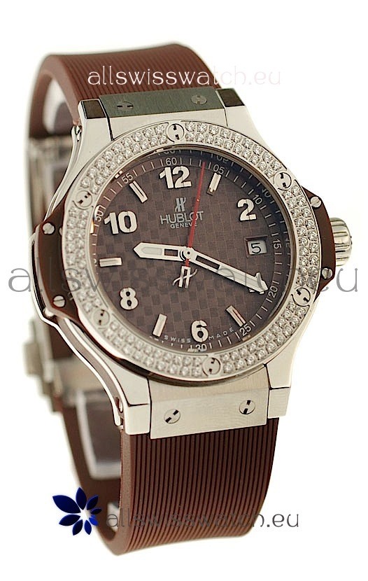 Hublot Big Bang King Cappuccino Diamonds Swiss Replica Quartz Watch