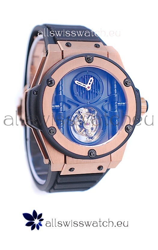 Hublot King Power Vendome Manufacture Tourbillon Swiss Rose Gold Watch