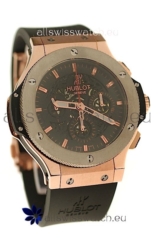 Hublot Rose Gold Aero Bang Swiss Replica Watch