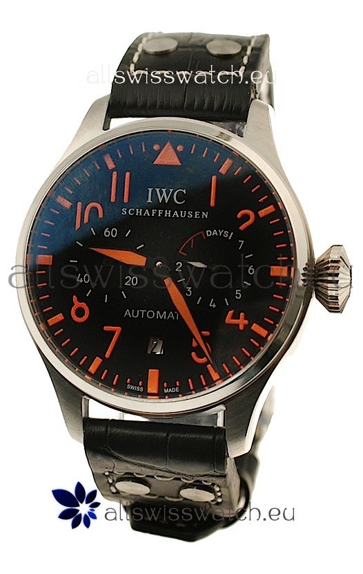 IWC Big Pilot Swiss Replica Watch in Orange Markers