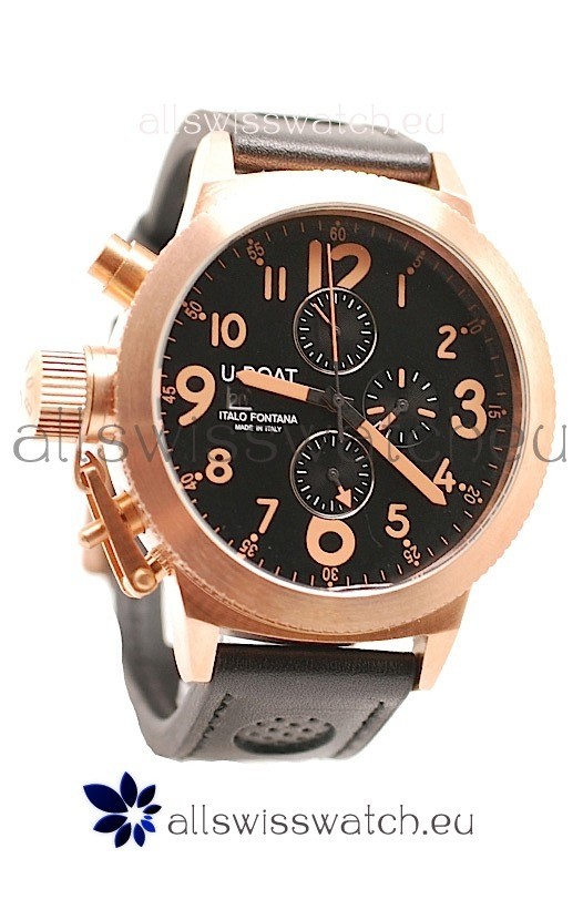 U-Boat Flightdeck Japanese Gold Replica Watch