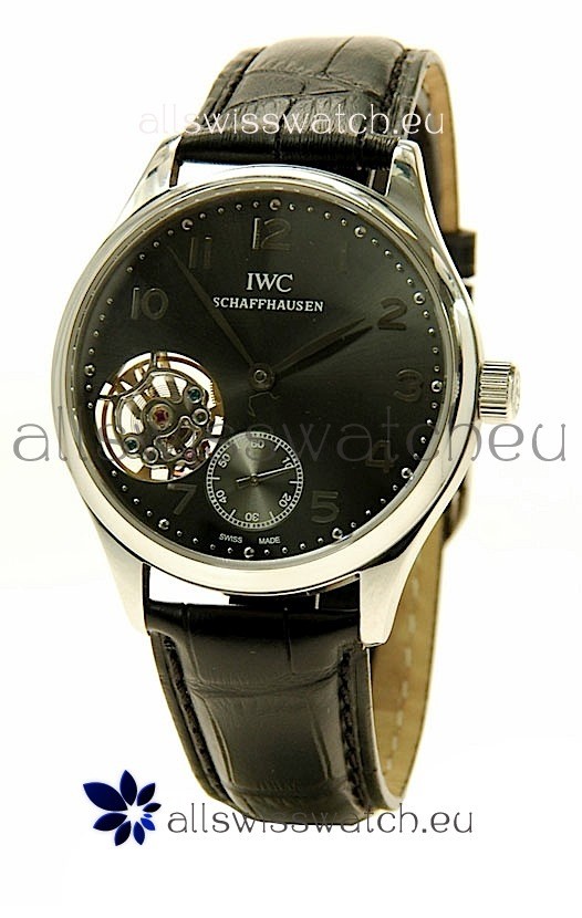 IWC Portuguese Tourbillon Swiss Replica Watch in Grey Dial