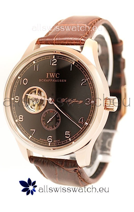 IWC Portuguese Regulateur Tourbillon Japanese Watch in Black Dial