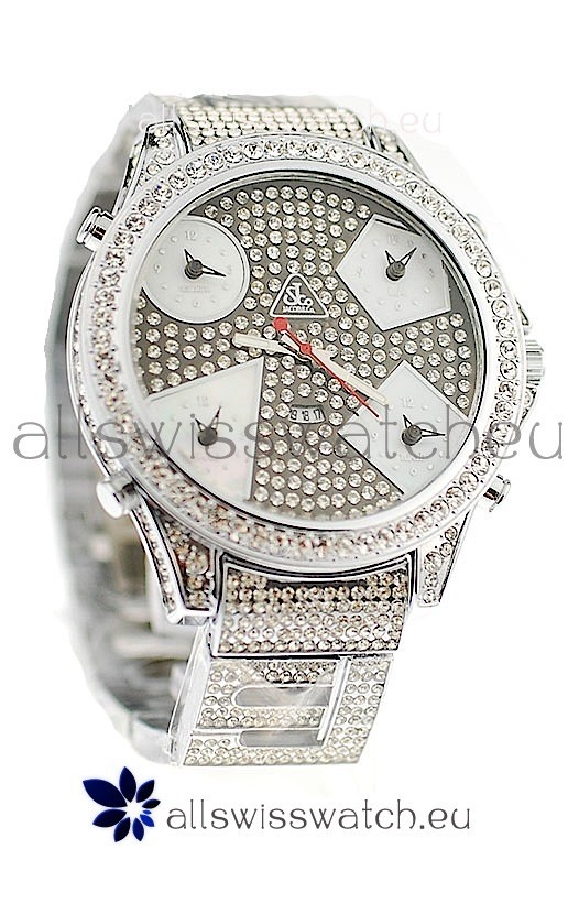 Jacob & Co Diamond Japanese Replica Watch in Grey Diamond Dial