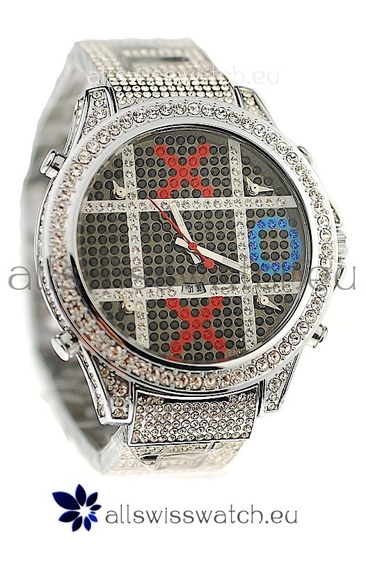 Jacob & Co Diamond Japanese Replica Watch in Black Dial