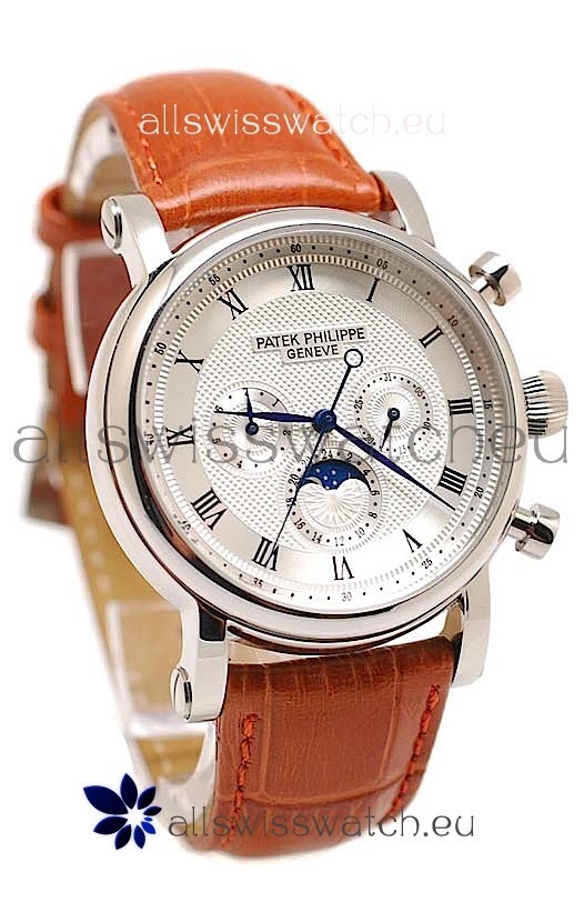 Patek Philippe Grand Complications Replica Watch in White Dial