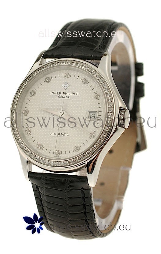 Patek Philippe Geneve Replica Watch in Diamond Bezel