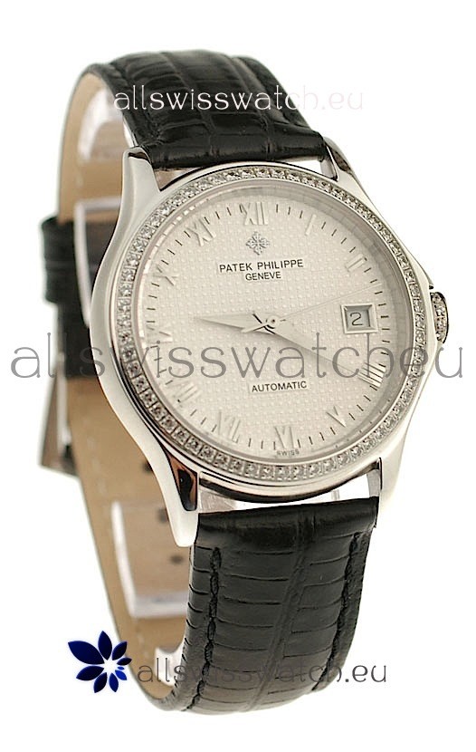 Patek Philippe Geneve Replica Watch in Roman Hour Markers
