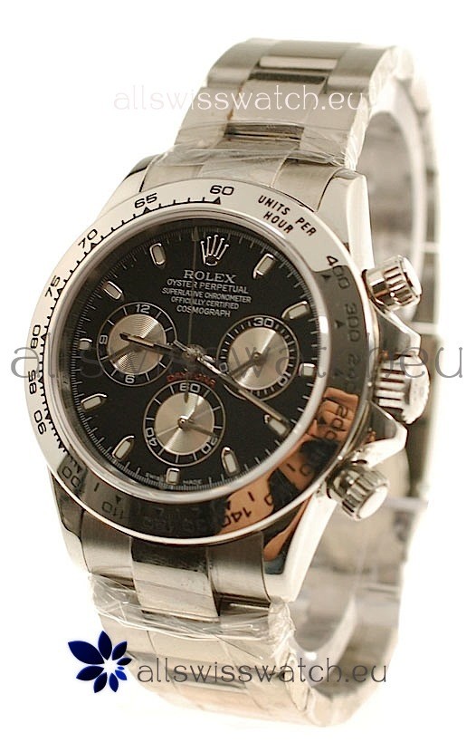 Rolex Replica Daytona Cosmograph Swiss Watch in Black Dial - 2011 Edition