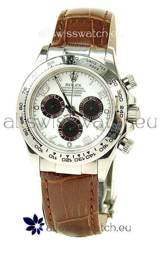 Rolex Daytona Cosmograph Swiss Replica Watch in White Dial