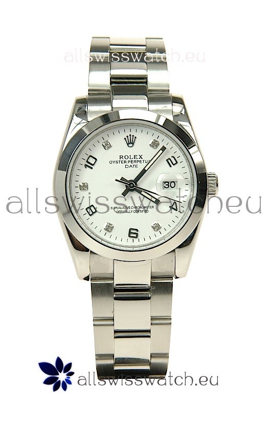 Rolex DateJust Mid-Sized Swiss Replica Silver Watch
