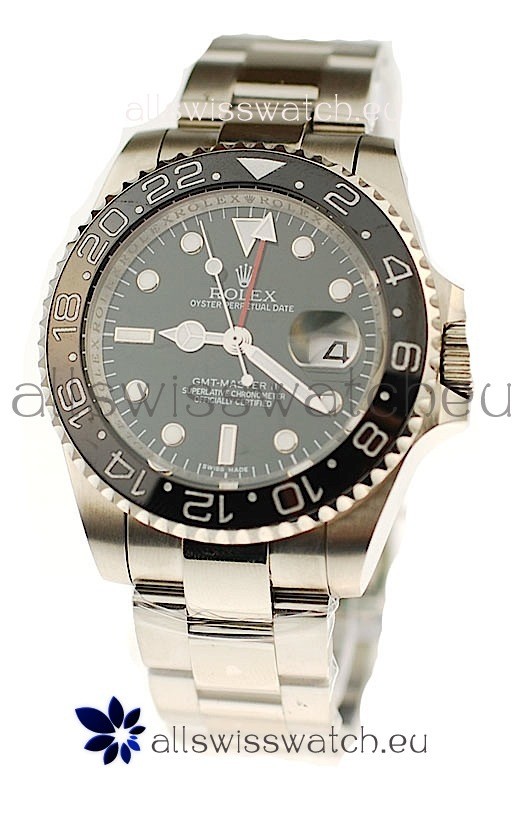 Rolex GMT Masters II Swiss Replica Watch in Ceramic Bezel